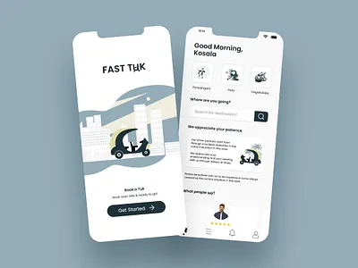 Taxi Service app design ui ux