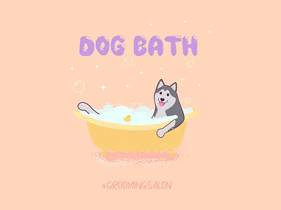 Character illustration for grooming salon. adobe illustrator branding character character design cute cute character design dog graphic design grooming illustration kawaii vector