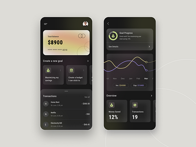 Finance Management - Mobile App app screen application design banking app designer dribbble design finance app financial goal mobile app product design remote tranding transaction ui design user interface design visual design