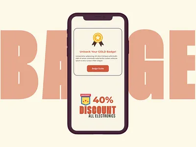 Badge DailyUI 084 app design badge ui daily ui 084 daily ui inspiration dailyui dailyui 084 mobile app design mobile app ui design mobile badges ui mobile ui design product app design ui