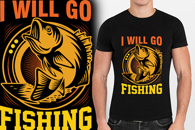 Fishing T-Shirt Design fishing element