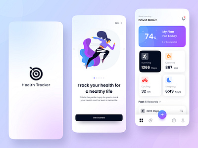 Health Tracking Mobile App Ui Design. android app app design app ui ux fitness app health app health tracking app hire designer inspiration ios app mobile app mobile app design mobile app ui ux design pro app design pro app designer ui ui ux ui ux designer ux