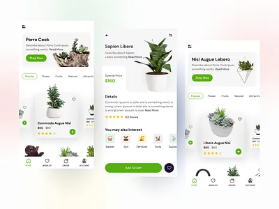 Garden E-commerce Mobile App app app design app designer app developement beheance dribbble illustration mobile mobile app mobile app designer product page top design top desinger ui designer ui inspiration ui trend ui ux designer uiux designer user interface website design