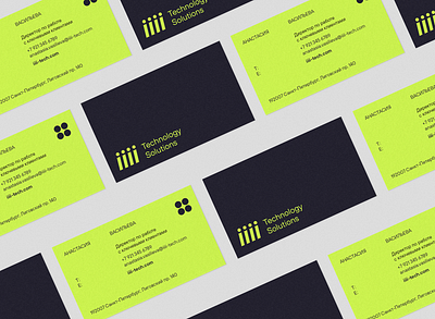 iiii Tech Business Card acid branding business businesscard card cloud creative graphic design identity logo minimalistic pantone personal stationery tech technology typography