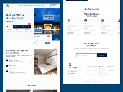 ATG Hotel Landing Page branding design desktop hotel landing page landingpage ui uiux ux web