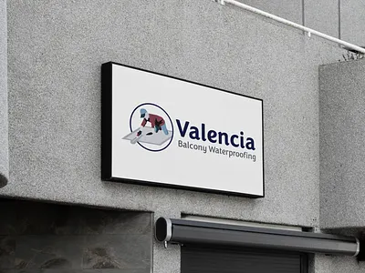 Valencia Balcony Waterproofing - Logo branding design graphic design illustration logo typography vector