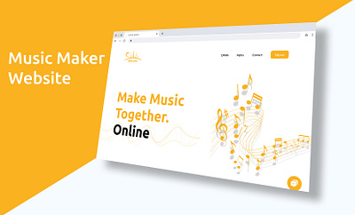 Music Maker Website design appdesign mobileapp ui ux uxdesign uxuidesign wesiteui