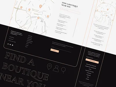 Store Location Page dark foo footer jewelry light map mobile store locator ui