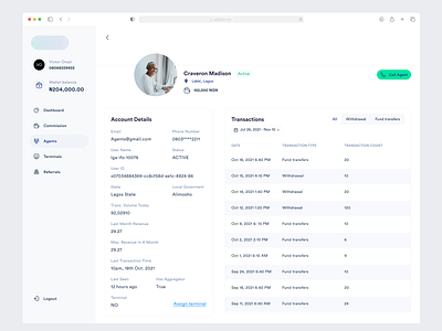 User details page design fintech minimal profile ui uidesign uiuxdesign user ux ux ui webapp