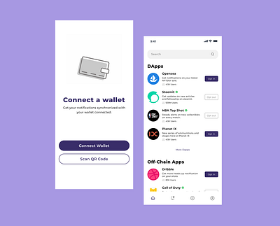 Nahor(Connect-wallet Page and Home Page) blockchain cryptocurrency dapps design ui ux web3