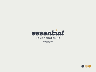 Essential Home Remodeling / Branding agency branding clean clean logo design design agency identity logo minimal minimal logo new york new york logo renovation logo simple logo type logo typography vector