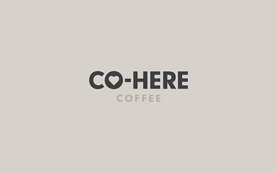 Co-Here Coffee Wordmark branding coffee design identity logo wordmark