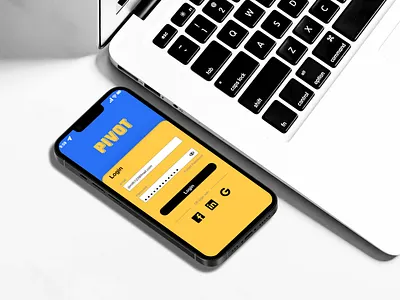Pivot Mobile App Login Page app app design branding logo ui ux web design