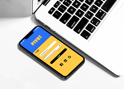 Pivot Mobile App Login Page app app design branding logo ui ux web design