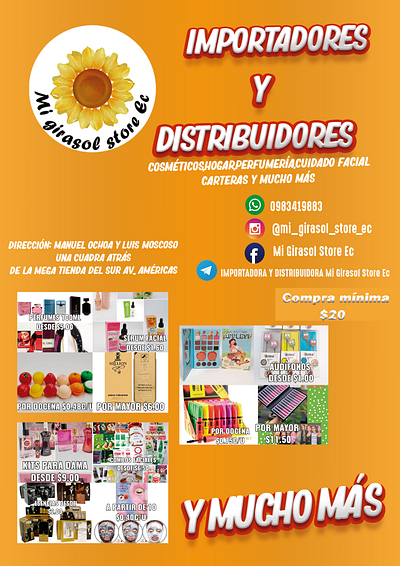 Flyer A5 Mi girasol store Ec branding design diseño graphic design illustration logo typography ui ux vector