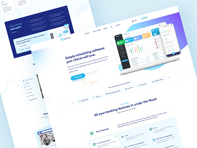 MIYN- Saas Landing Page app crm landing page lead saas schedule scheduling app