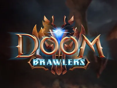 DOOM Brawlers fantasy logo game logo logo mmorpg rpg game logo rpg logo