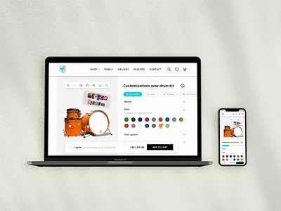 Daily Ui Challenge 032 - Customize Product concept dailyui design drum figma graphic design music ui uidesign web