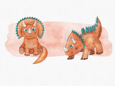 Dinosaur Character Creation, Triceratops bookaboutdinos bookaboutdinosaurs bookdesign bookillustration charactercreation characterdesign dinosarus gameillustration illustration illustrator kidsillustration triceratops