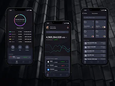 Wealth Management App Concept design mobile app ui