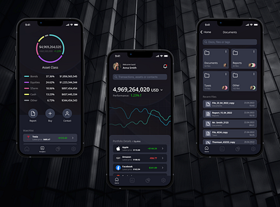 Wealth Management App Concept design mobile app ui