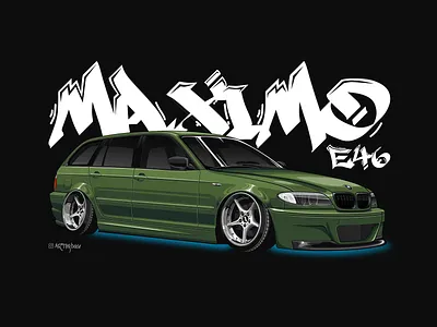 E46 vector illustration art artwork car cartoon car illustration car vector art car vector illustartion design e46 graphicdesign illustration illustration art illustrator print print design t shirt design vector vector art web