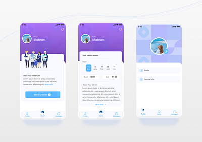 Helper App android app application cool design design doctor grate helper illustration ios light mob mobile nurse ui ui design uiux ux ux design