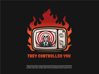 Mind Control apparel design clothing design merch illustration skull skull design skull illustration tee design tshirt design tshirt illustration