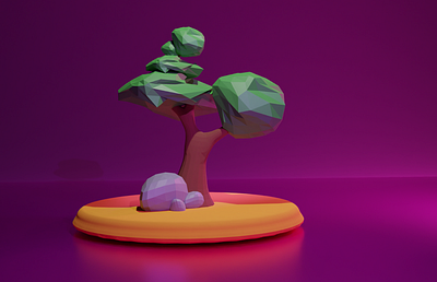 3D LOW POLY TREE MODEL 3d artist art blender game assets game design illustration tree