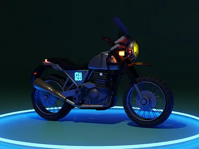 3D Himalayan Bike Model 3d art 3d artist bike blender designer graphic design logo