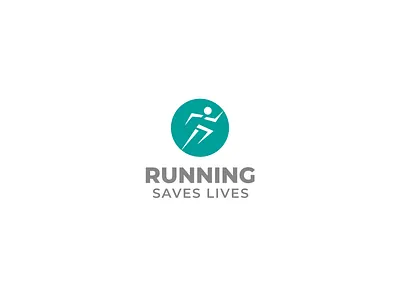 Running Saves lives fitness logo identity logo logo design monogram symbol unique logo