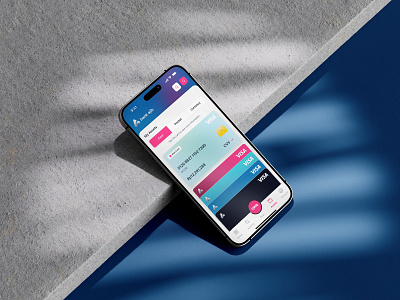 Bank Ajib - Assets page app design banking banking app blue dark blue design financiall app gradient mobile app mobile banking mobile design mobile ui pink ui ui design uiux ux ux design