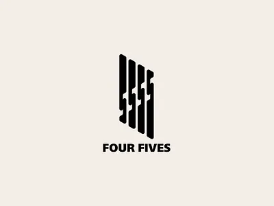 Four Fives Logo 45 54 brand branding cosmodrome art creative design geometric graphic design illustration like line logo logofolio malina cosmica modern number portfolio sale vector