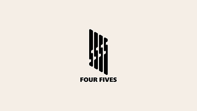 Four Fives Logo 45 54 brand branding cosmodrome art creative design geometric graphic design illustration like line logo logofolio malina cosmica modern number portfolio sale vector