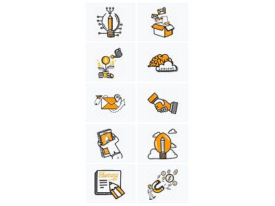 Micro Illustrations- Set 2 icon pack brain brainstorm branding design education graphic design icon icons set illustration logo school study ui ux vector website