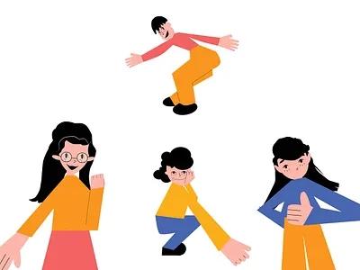 Team Illustration adobe illustrator brochure character design characters design educational flyer graphic design illustration pack team