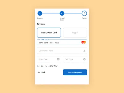 Credit Card Checkout Form dailyui design ui ux