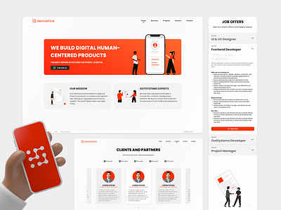 devmethink Website figma frontend frontend development landing page react ui uiux ux website