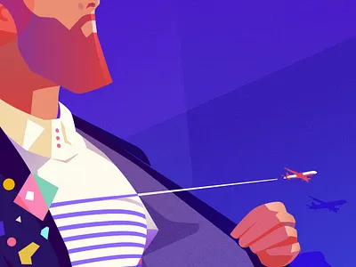 What business trip for tomorrow ? artwork business concept design digital illustration digitalart illustration illustrator plane pop art travel traveller