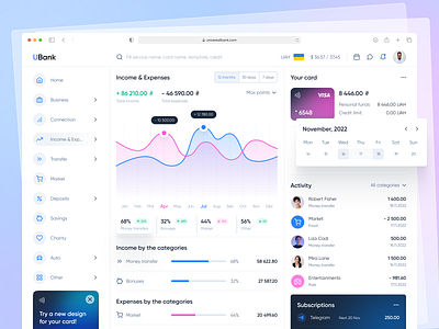 UBank — Online Banking Dashboard Light Mode bank bank app dashboard dashboard design finance fintech light mode light ui online bank online banking ui ui design web web app web design