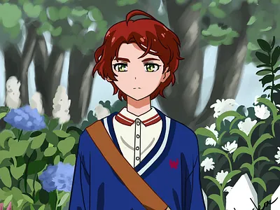 Momoe Sawaki from Wonder Egg Priority anime app design fanart illustration krita momoe sawaki raster art wonder egg priority