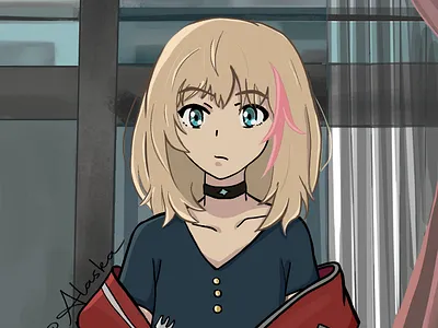 Rika Kawai from Wonder Egg Priority anime app fanart illustration krita raster art rika kawai wonder egg priority