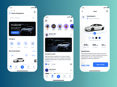 Buying and selling cars IOS App app business buy car design homepage interface ios minimal mobileapp sell typography ui uidesign ux