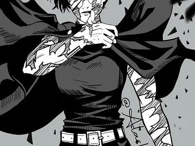 Maki Zenin from Jujutsu Kaisen anime app design fanart illustration jjk krita maki zenin raster art shounen