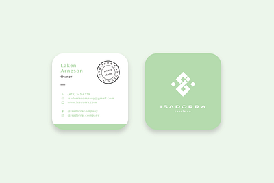 Isadorra Business Cards business card clean design graphic design logo minimal print stationary vector