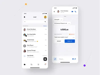 FUPS Chat Screens app chat clean design fups ios mobileapp payments ui ux wallet
