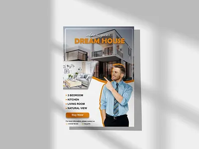 Design flyer "DREAM HOUSE" a4 buy design dream house flyer graphic design house