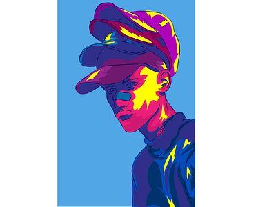 Urban Character With Caps art avatar cartoon character creative design digital drawing illustration illustrator male man nft portrait texture vector