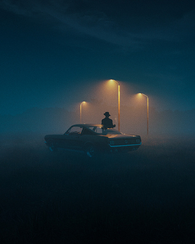 Aftermath 3d car cinema cinematic dark digital art