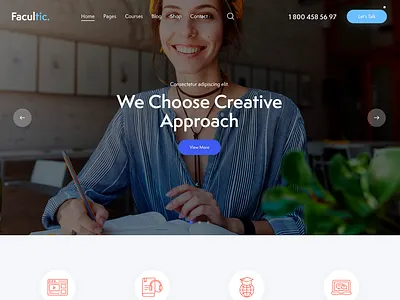 Facultic - Online Education Courses WordPress Theme blog business design illustration logo web design webdesign wordpress wordpress theme wordpress themes